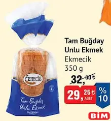 EKMECİK TAM BUĞDAY UNLU EKMEK 350 G